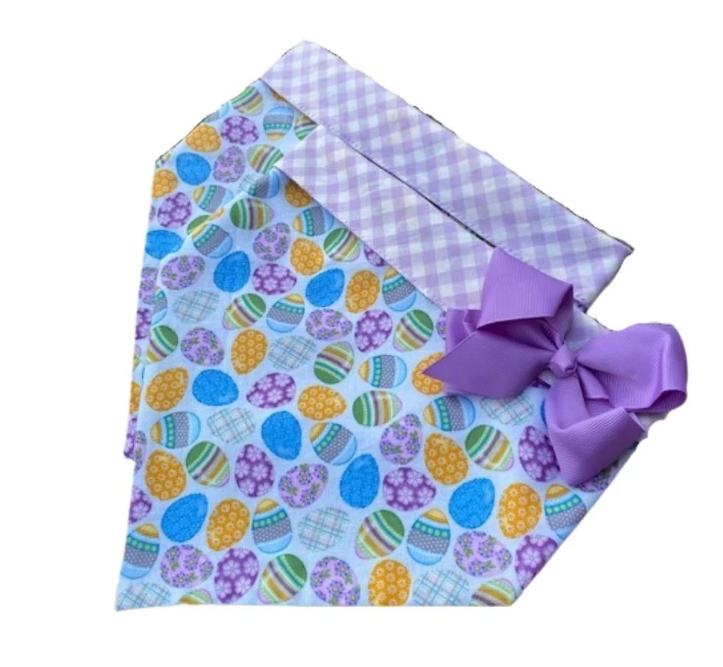 Chloe-Max Easter Egg Lavender Bow Bandana