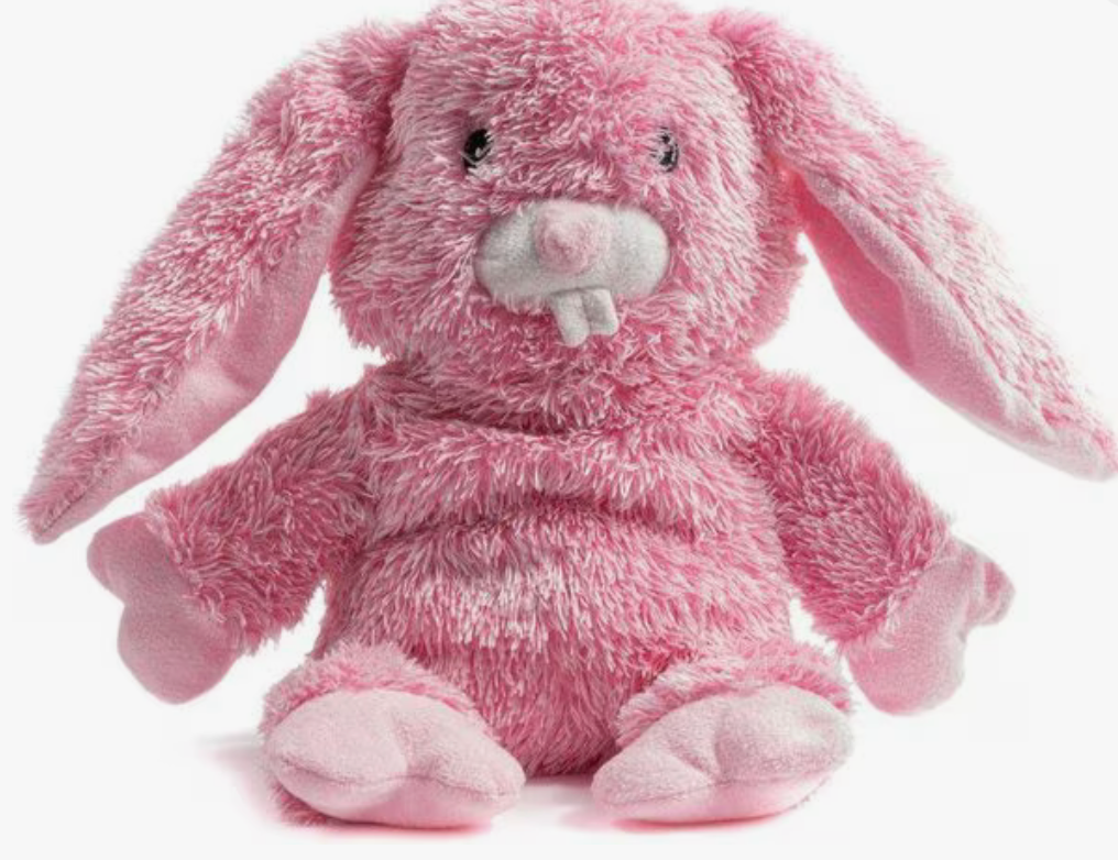 fabdog Bunny Fluffy Tough Squeaky Plush Dog Toy