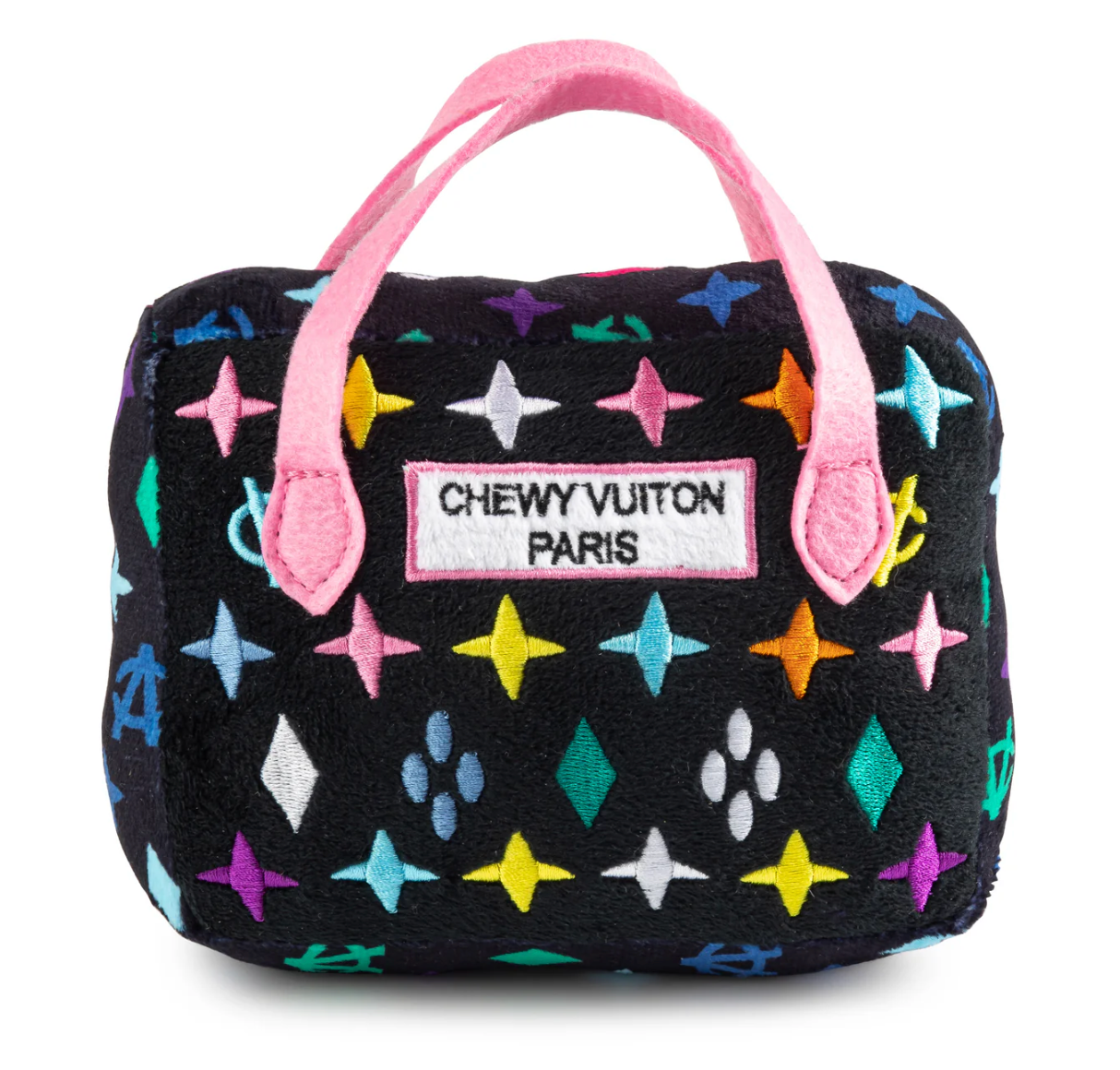 Haute Diggity Dog Black Monogram Chewy Vuiton Handbag