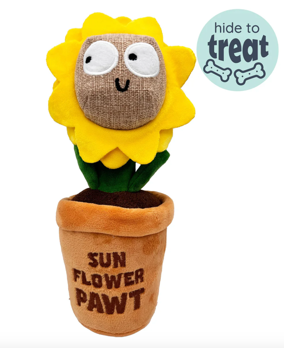 Huxley & Kent seek 'n treat sunflower pawt dog toy