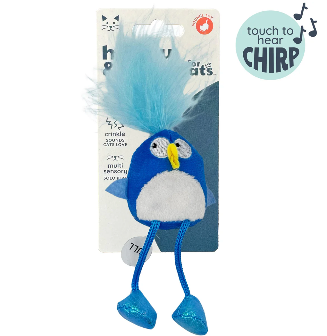 Huxley & Kent bluebird chirpy cat toy