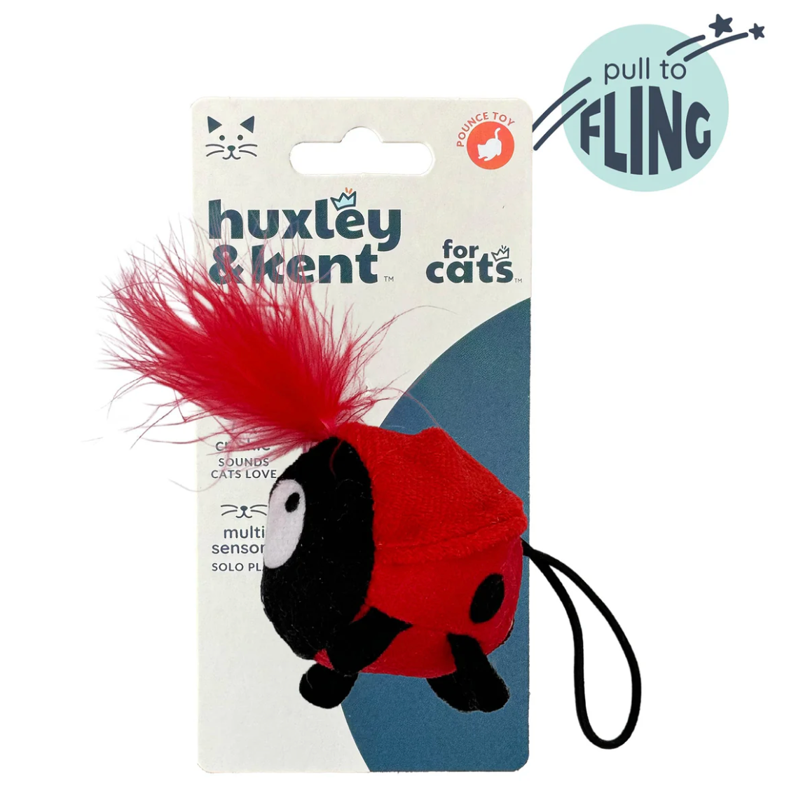 Huxley & Kent ladybug flinger cat toy