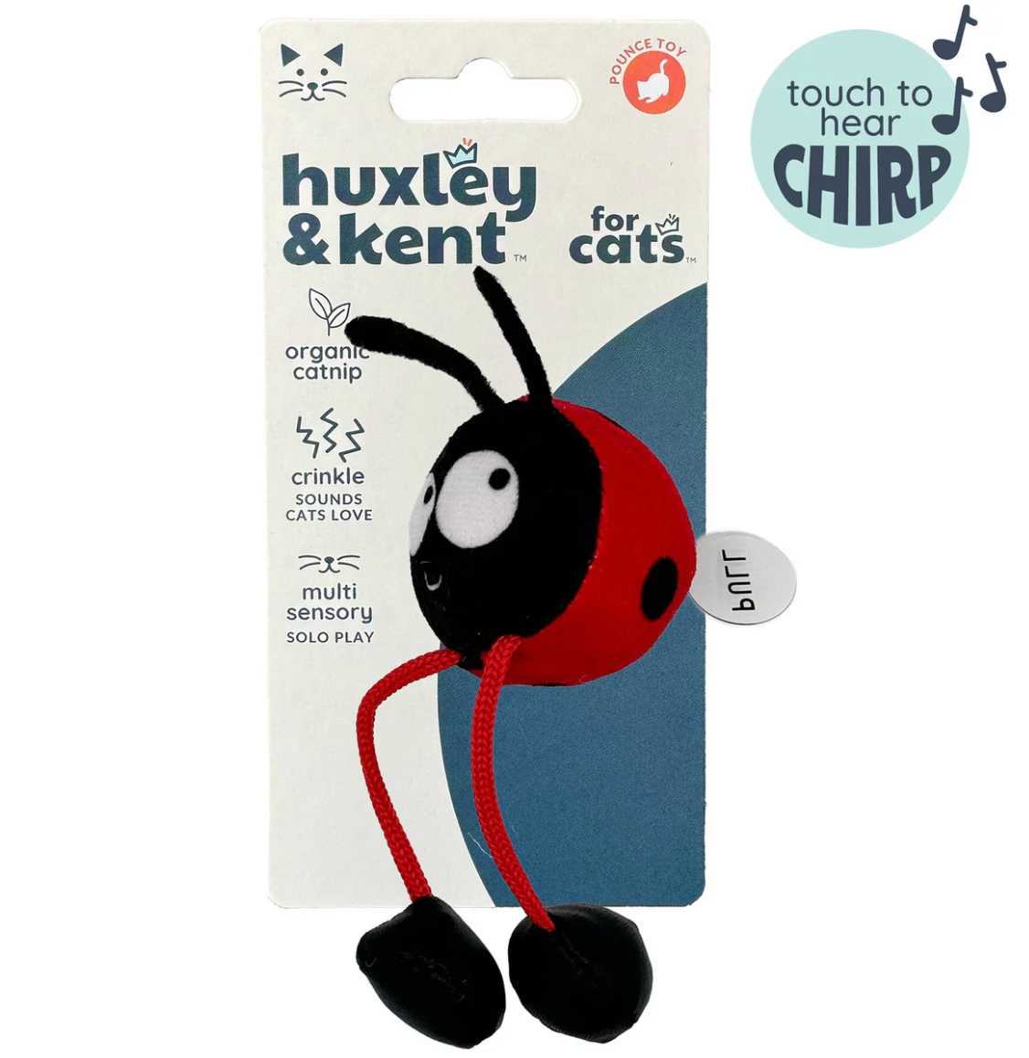 Huxley & Kent ladybug chirpy cat toy