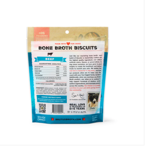Brutus Bone Broth Brutus Broth Biscuits - Beef (New Formula!)