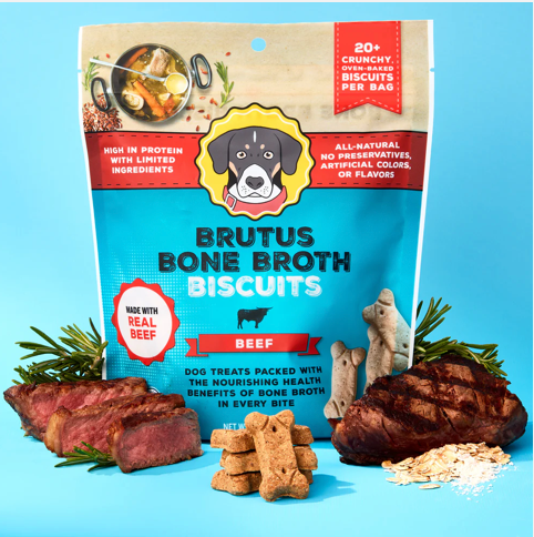 Brutus Bone Broth Brutus Broth Biscuits - Beef (New Formula!)