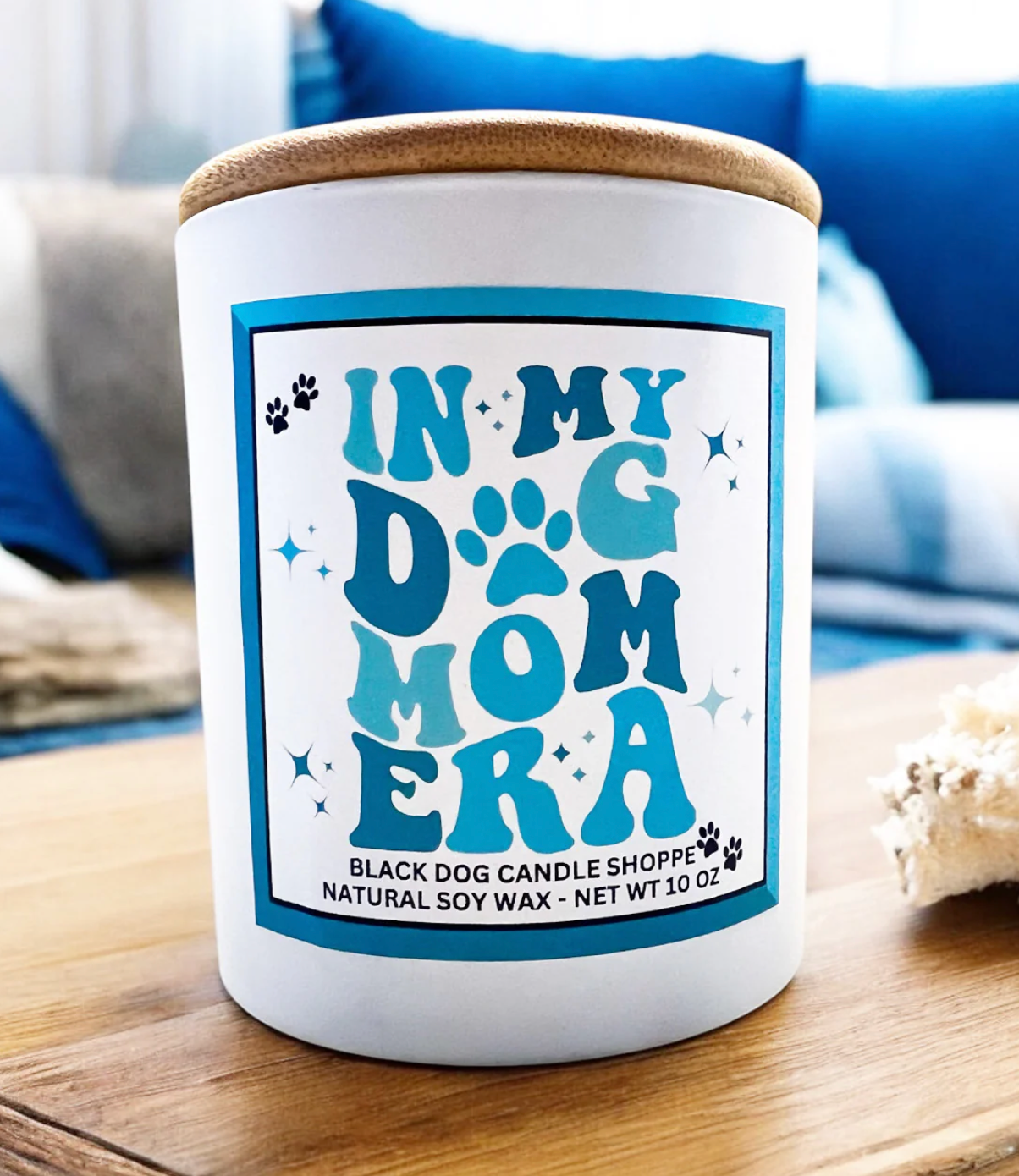 The Black Dog Candle Co. Dog Mom Era - Blue