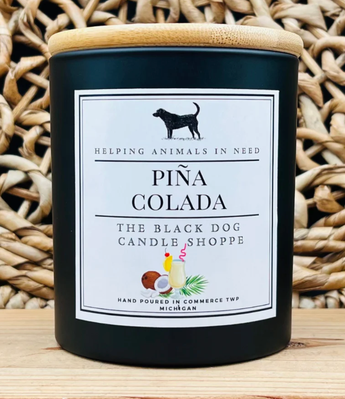 The Black Dog Candle Co. Pina Colada - Classic Candle