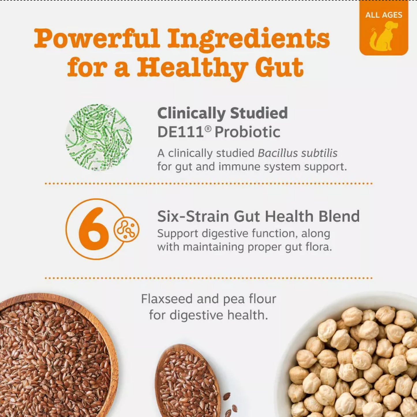 Zesty Paws Probiotic Bites for Dog Pumpkin Flavor - 60ct