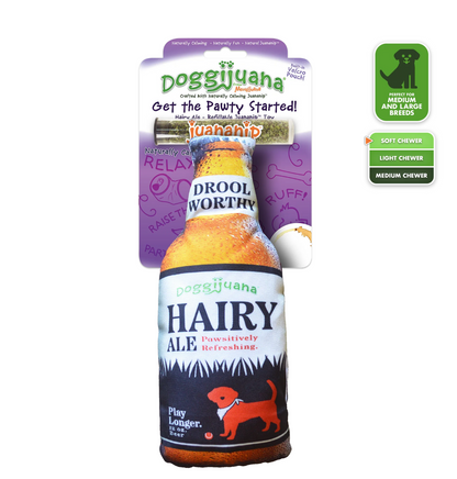 Doggijuana Get The Pawty Started Refillable Hairy Ale Toy