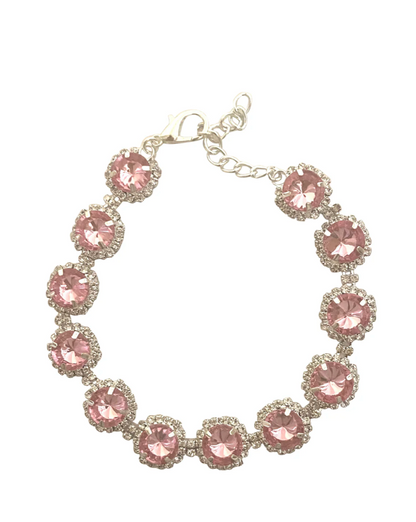 The Dog Squad Pink Crystal Rhinestone Dog Necklace