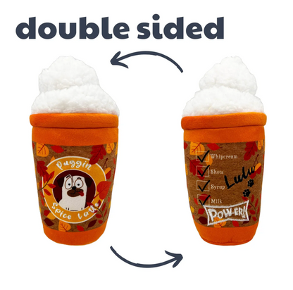 Huxley & Kent Puggin Spice Latte Dog Toy (Double Sided)