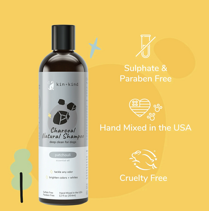 kin + kind Charcoal Deep Clean Shampoo for Dogs (Patchouli)