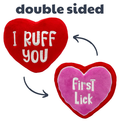 Huxley & Kent First Lick Heart Dog Toy (Double-Sided)
