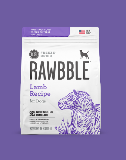 Rawbble® Freeze-Dried Food for Dogs – Lamb Recipe