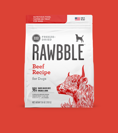 Rawbble® Freeze-Dried Food for Dogs – Beef Recipe