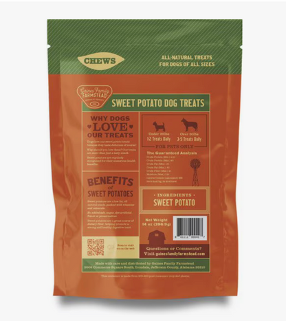 Gaines Family Farmstead Sweet Potato Chews Grain-Free Dog Treats,