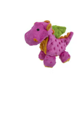 goDog Dragons Squeaky Plush Dog Toy Pink Small