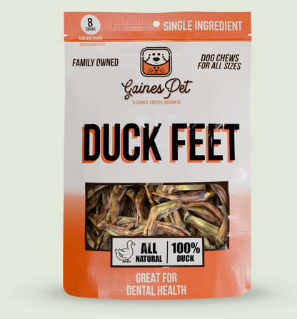 Gaines Pet Duck Feet 8 Ct Bag