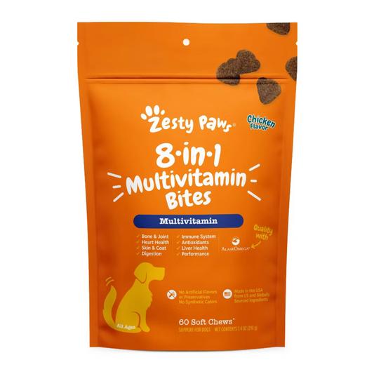 Zesty Paws 8-in-1 Multivitamin Bites for Dog Chicken Flavor - 60ct 4.9 out of 5 stars with 1197 reviews 1197