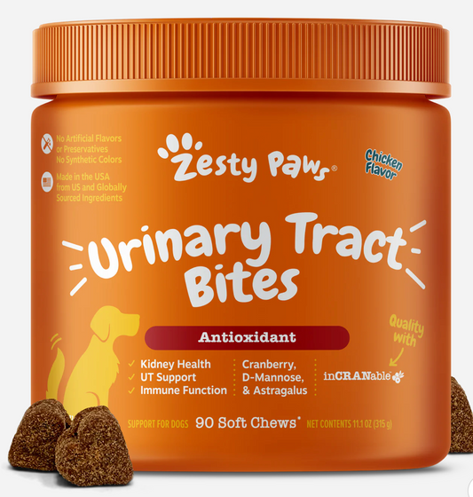 Zesty Paws Urinary Tract (UT) Bites For Dogs