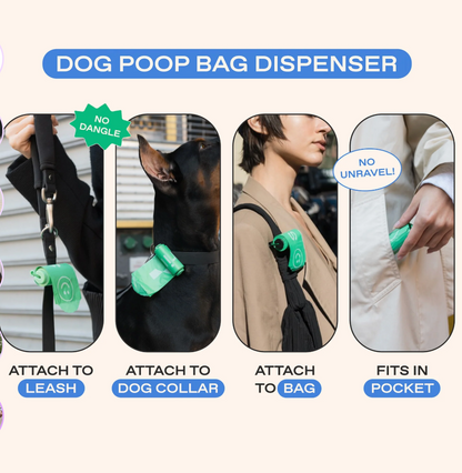 Springer Dog Poop Bag Dispenser + 15 Premium Poop Bags