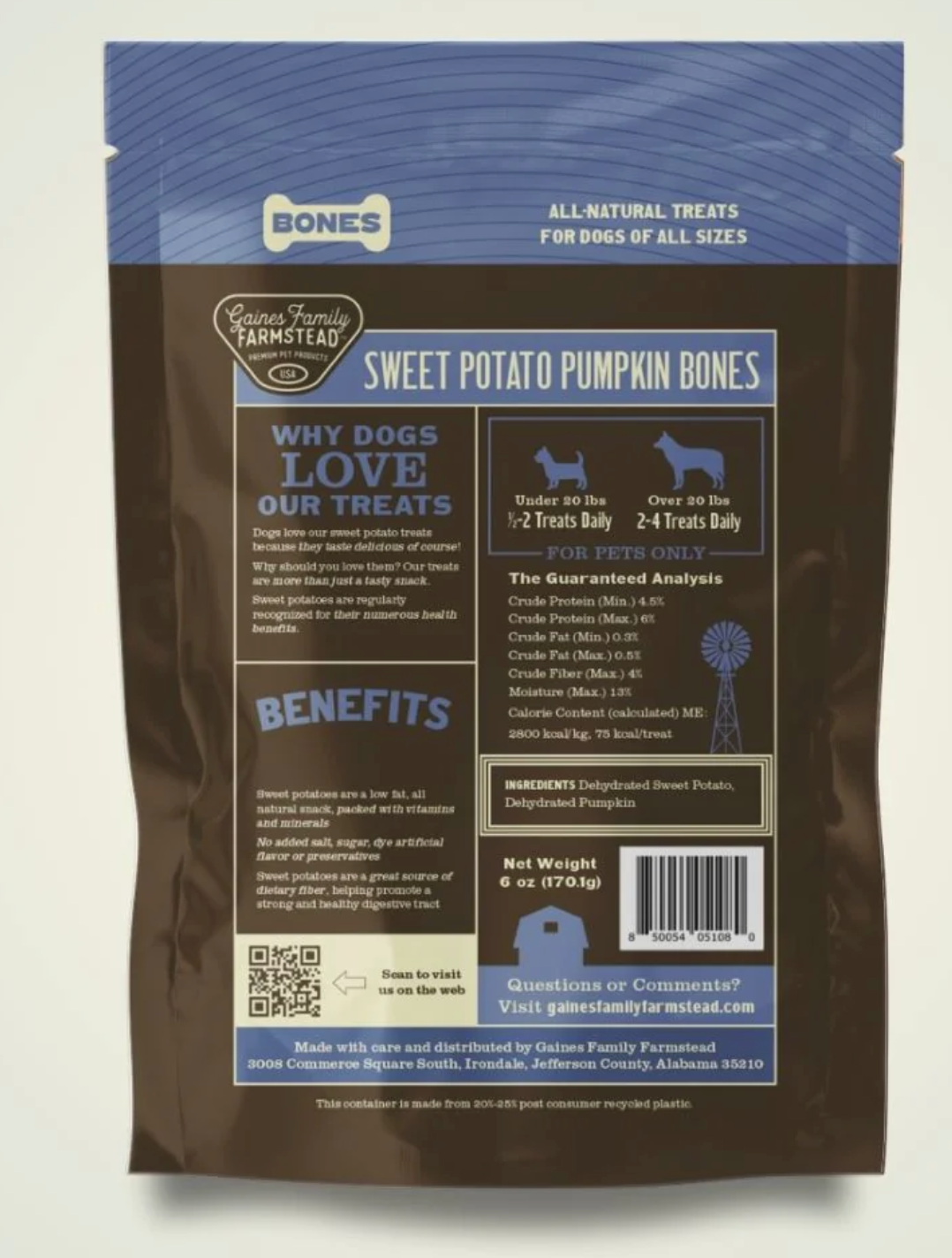 Gaines Family Farmstead Sweet Potato Pumpkin Bones